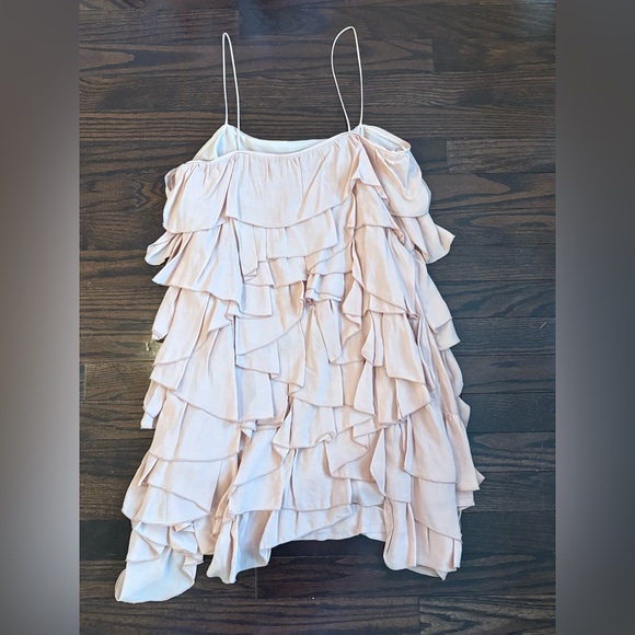 Zara Ruffled Dress in Light Pink - Picture 5 of 9